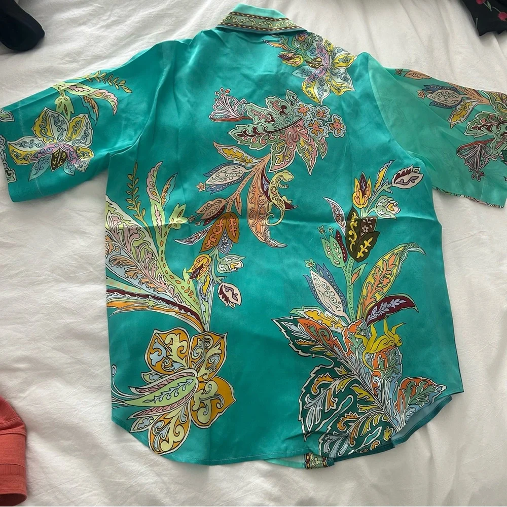 Alemais Franca shirt, size 4 US, silk satin, mint condition - Picture 5 of 11